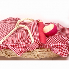 Cesta in vimini con biancheria - per bambole