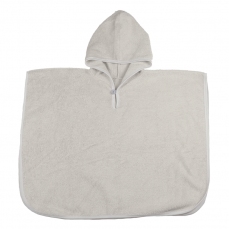 Accappatoio poncho in cotone biologico - bianco naturale