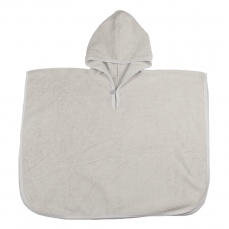 Accapatoio poncho in cotone biologico - bianco naturale