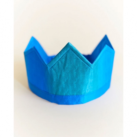Corona in seta azzurro oceano