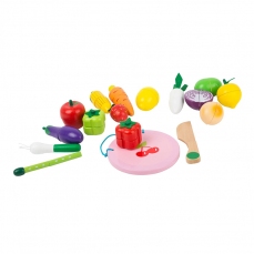 Set per frutta e verdura da tagliare - in legno