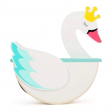 Salvadanaio in legno - Cigno bianco