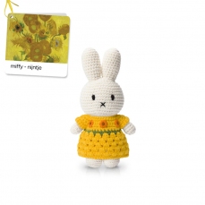 Coniglietta Miffy con vestito giallo con girasoli