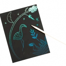 Carte da disegnare grattando - 7 fogli e una penna