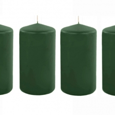 Candele verde scuro (100x50) - 4 candele