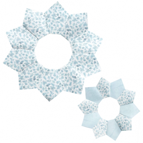 Origami - Set per creare 3 stelle in carta azzurre