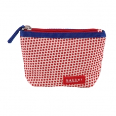 Custodia in tela di cotone con cerniera - piccola - Red Dots