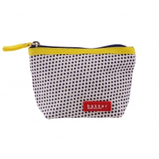 Custodia in tela di cotone con cerniera - piccola - Mini Blue Dots