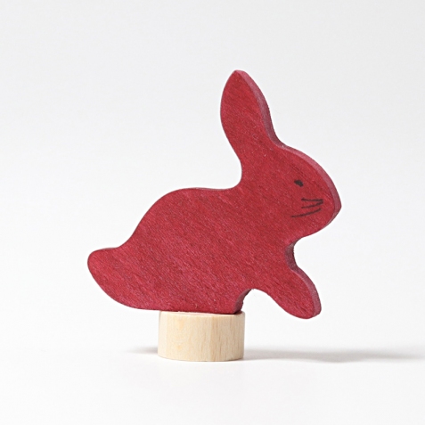 Figura decorativa - Coniglio rosso