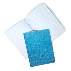 Quaderno a quadretti A5 - Glitter blu
