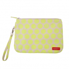 Pochette con manicotto e cerniera (25x18 cm) - Yellow Dots