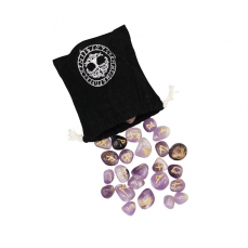 Rune di ametista - sacchetto con 25 pezzi