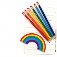 Matite grafite e gomma arcobaleno
