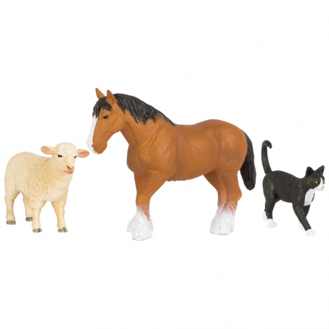 Set fattoria Woodfriends - Cavallo, pecora e gatto