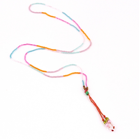 Collanina filo di perline colorate