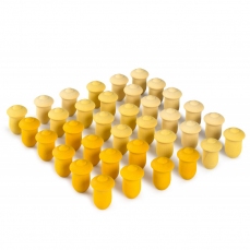 Mandala giallo 36 pezzi in legno - Tulipano