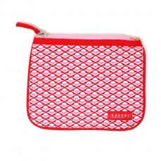 Bustina piatta in tela con cerniera - Piccola pochette - Chine