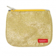 Bustina piatta in tela con cerniera - Piccola pochette - Glitter & Gold