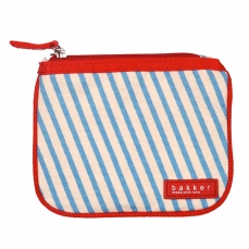 Bustina piatta in tela con cerniera - Piccola pochette - Sky Stripes