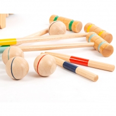 Gioco del croquet in legno completo di carrello - 4 giocatori