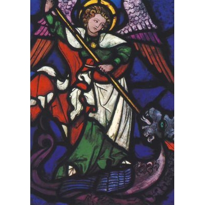 Cartolina: Vetrata dell'Arcangelo Michele