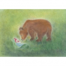 Cartolina: l'orso e il nanetto