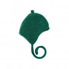 Cappellino in pile di lana organica - verde bosco