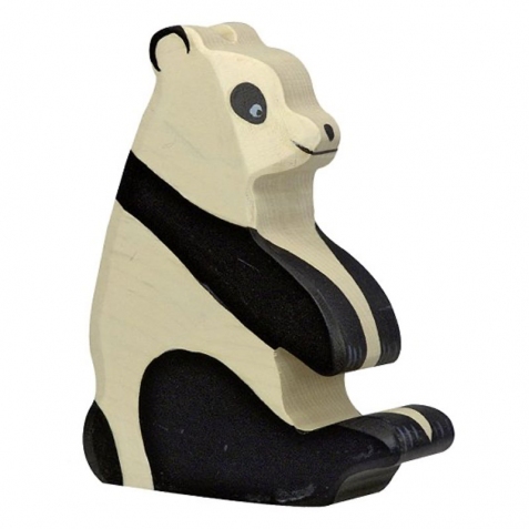 Panda seduto in legno